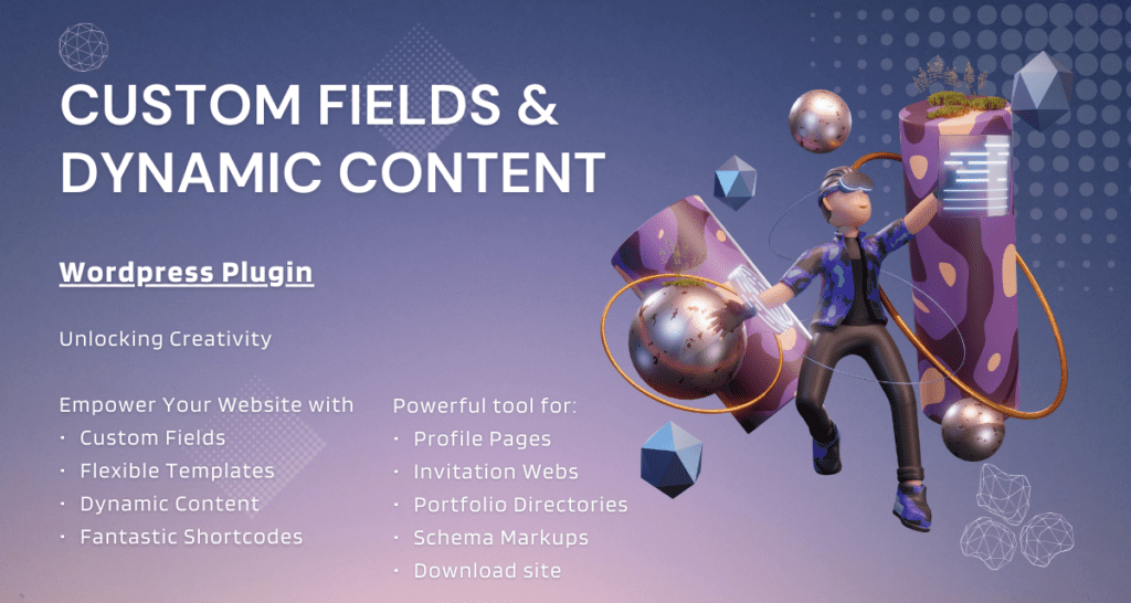 Custom Fields and Dynamic Content Plugin for Wordpress